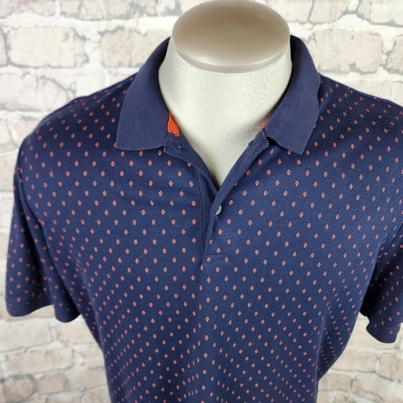 Banana Republic Performance Luxury Touch Polo Shirt Diamond Navy Blue Size Large - Picture 5 of 14